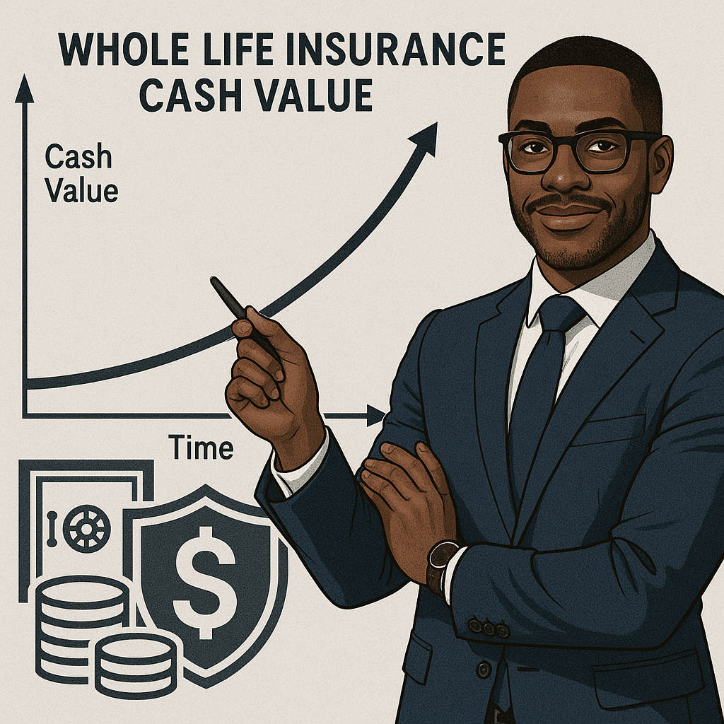 A confident black male financial advisor illustrat